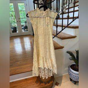 Joyfolie Ivory High Low Dress Size: Youth 8